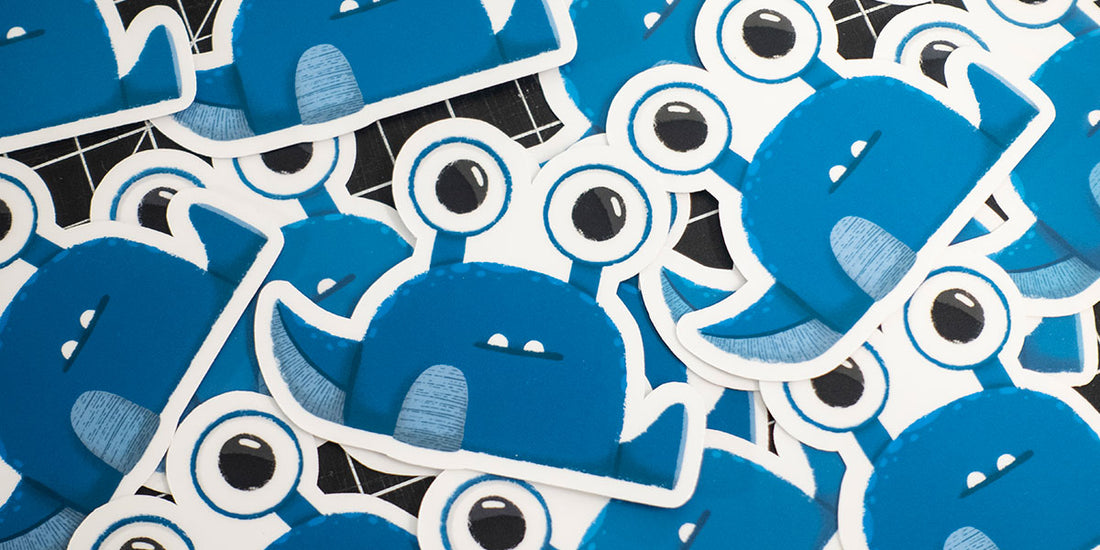 Garth the Little Blue Alien Sticker