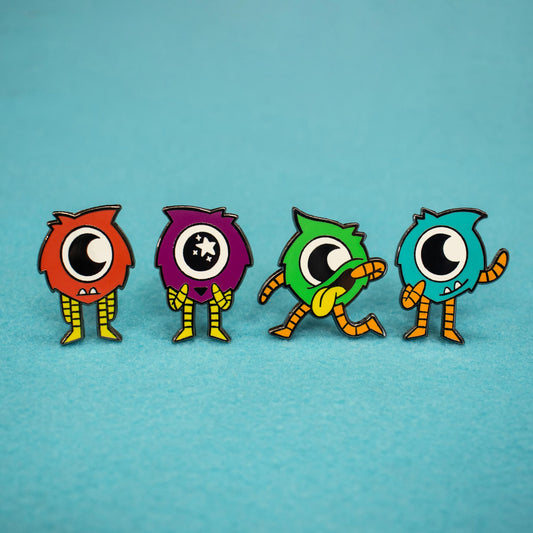 Meengos | Set of 4 Enamel Pins