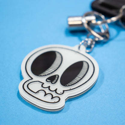 Glow-in-the-Dark Skull Keychain