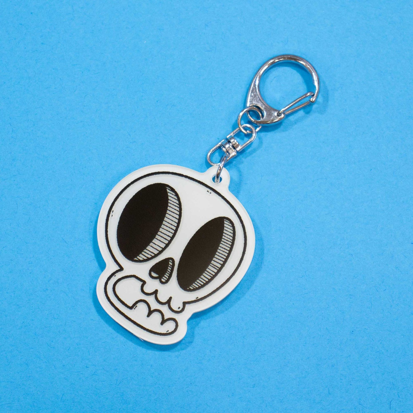 Glow-in-the-Dark Skull Keychain