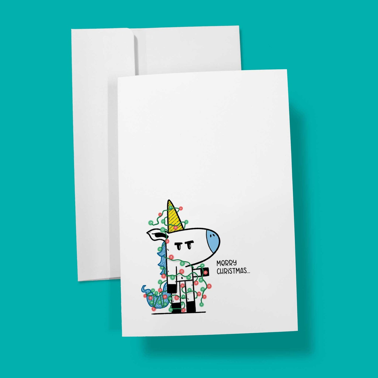 Grumpy Christmas Unicorn | Greeting Card