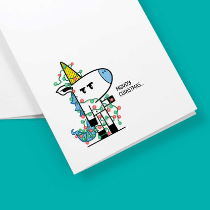 Grumpy Christmas Unicorn | Greeting Card