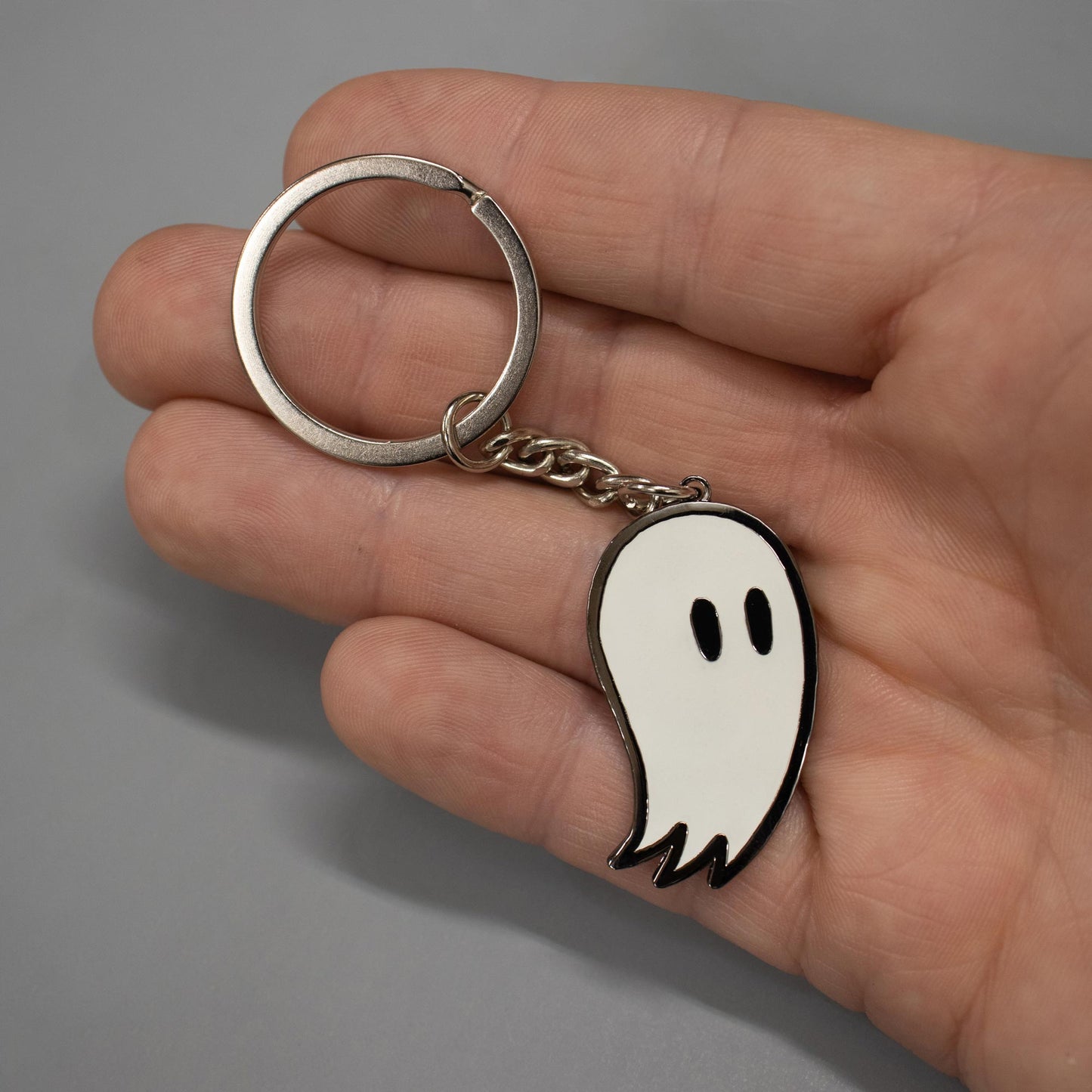 Fred the Ghost | Glow-in-the-Dark Enamel Keychain