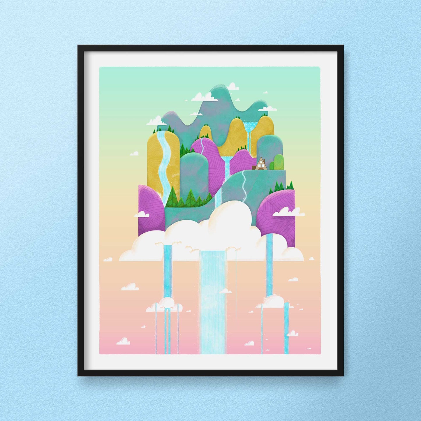 Island in the Clouds: Day | Art Print
