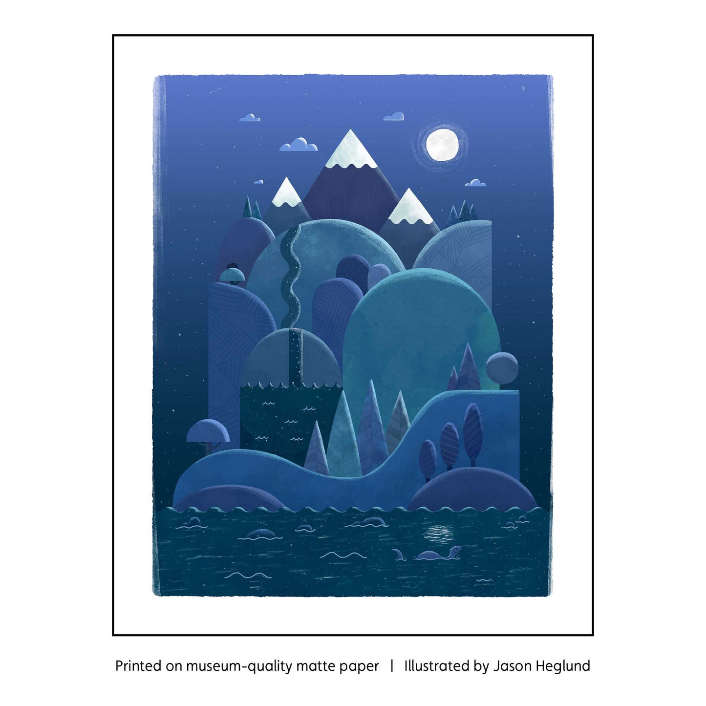 Island of Discovery: Night | Art Print