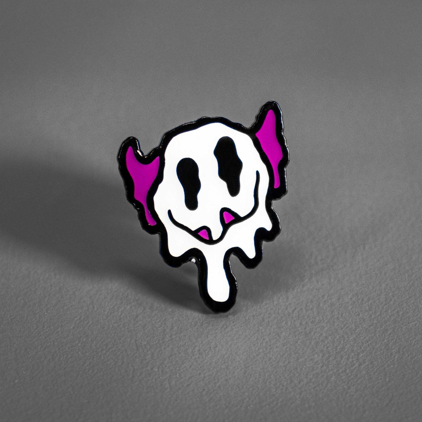 Melty Monster Smiley Face | Glow-in-the-dark Enamel Pin