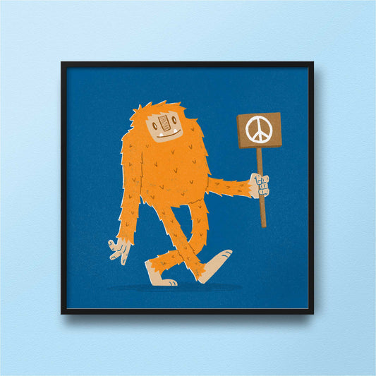 Peaceful Bigfoot | Art Print