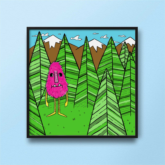 Pink Forest Monster | Art Print