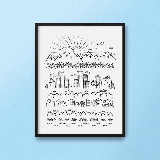 Portland Doodlescape | Art Print