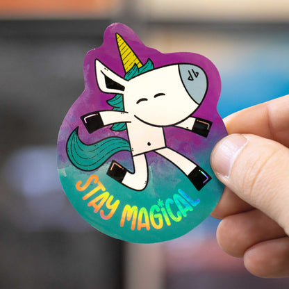 Stay Magical | Holographic Unicorn Sticker