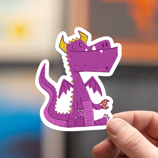 Dragon with a cookie Sticker