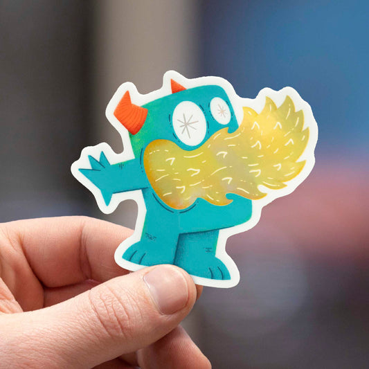 Fire Belch Monster | Holographic Sticker