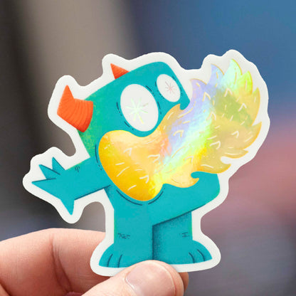 Fire Belch Monster | Holographic Sticker