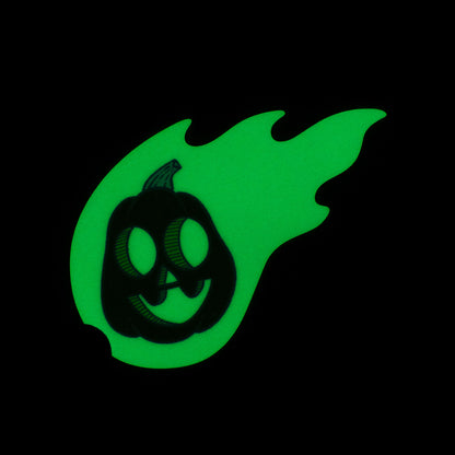 Flaming Pumpkin | Glow-in-the-Dark Sticker