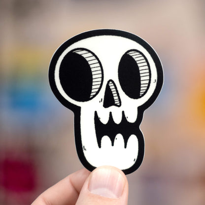 Glow-in-the-Dark Skull Sticker