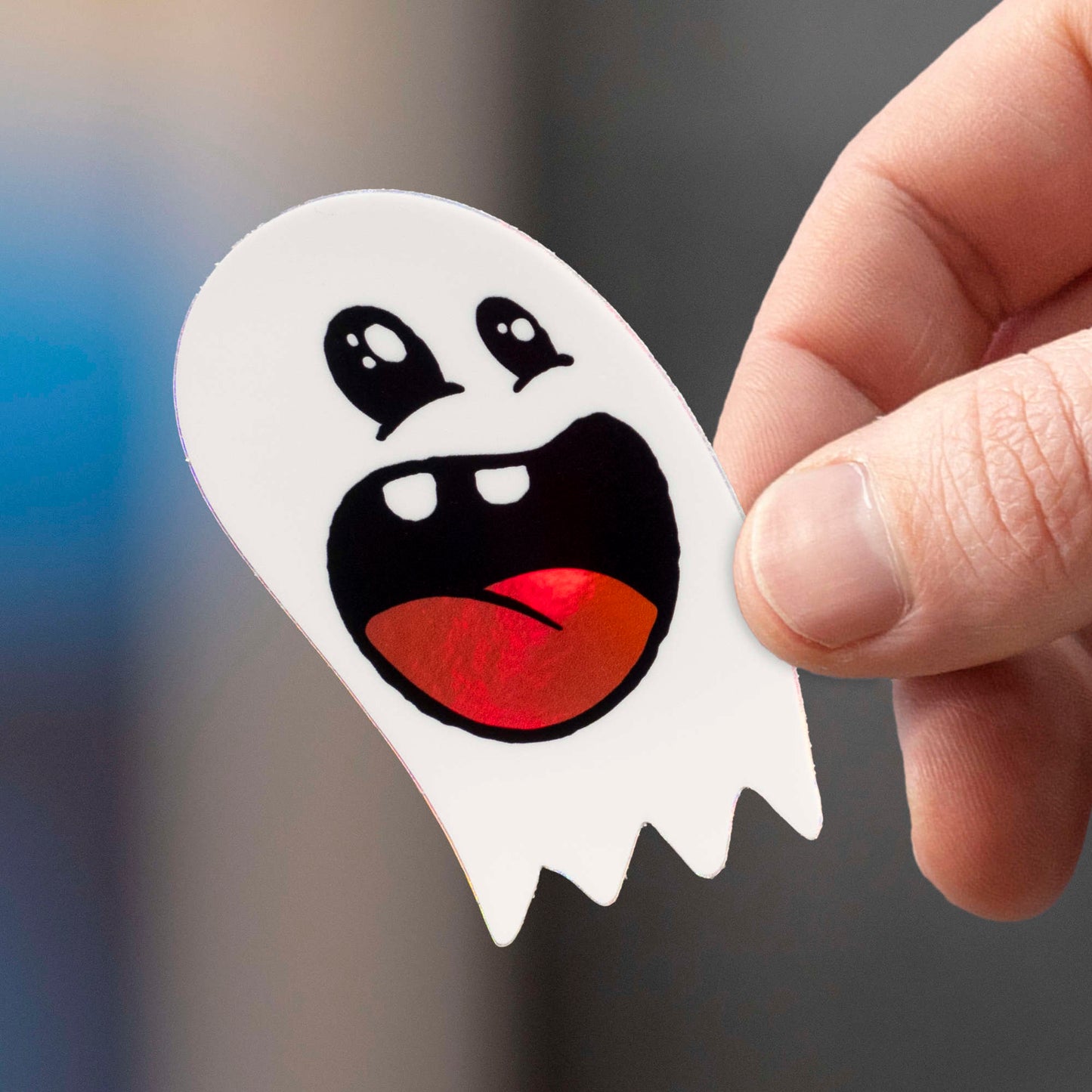 Loudmouth Ghost | Holographic Ghost Sticker