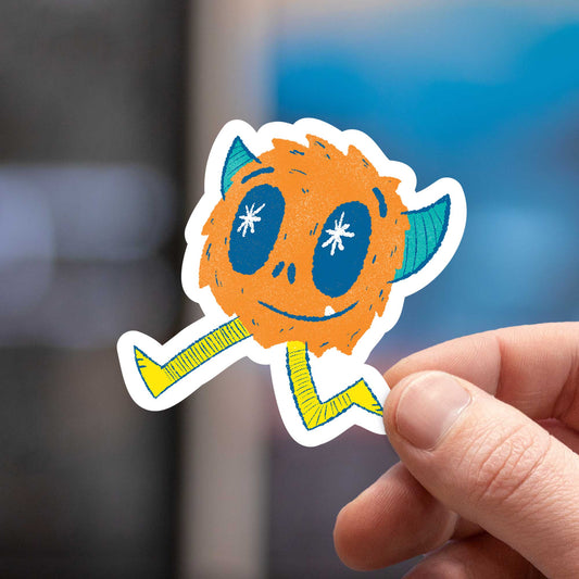 Running Monster Monster Sticker