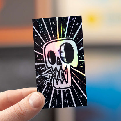 Skulltastic | Holographic Skull Sticker