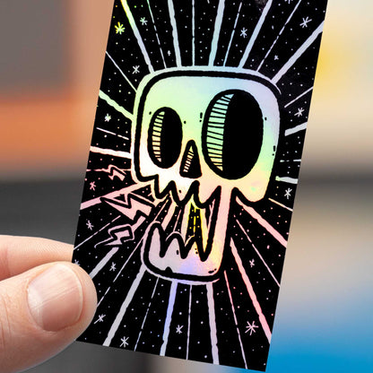 Skulltastic | Holographic Skull Sticker