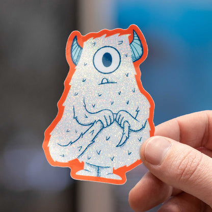 Wallace the Worrier | Glitter Sticker