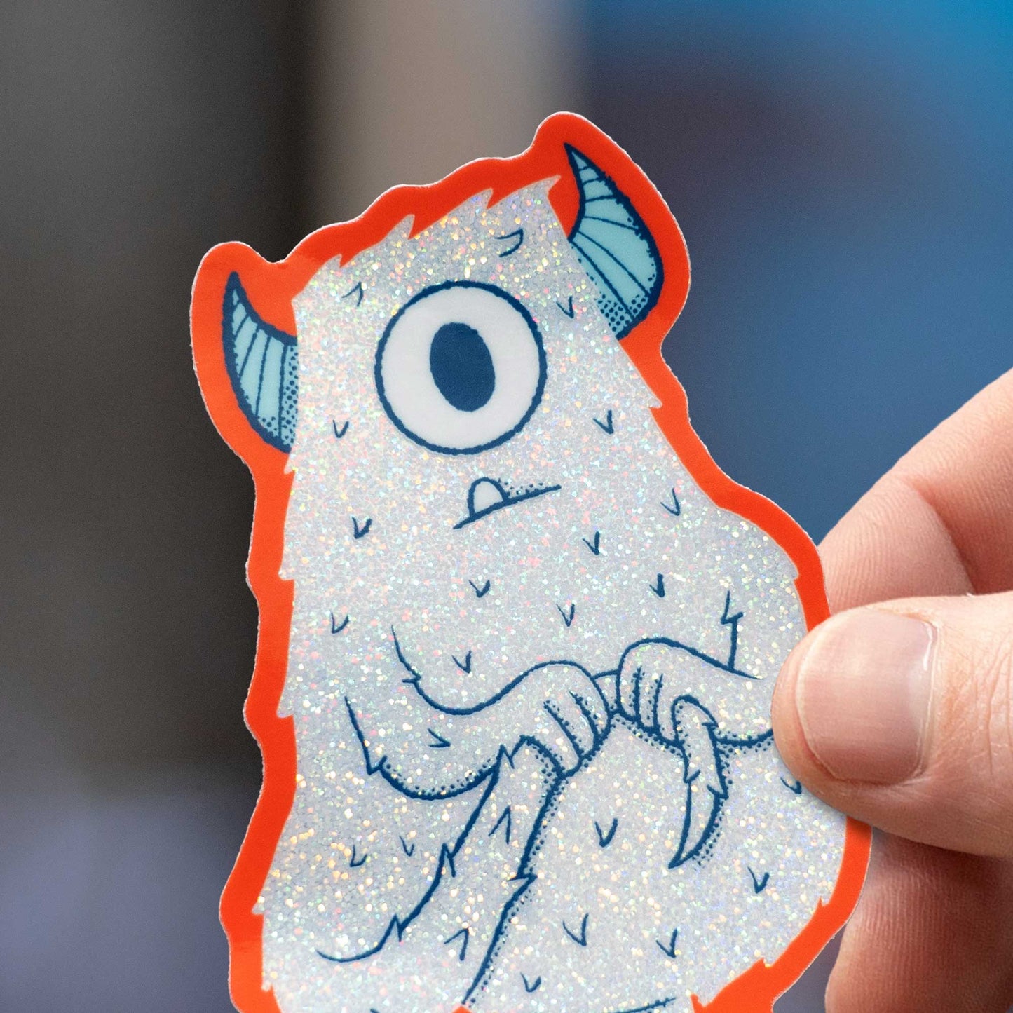 Wallace the Worrier | Glitter Sticker