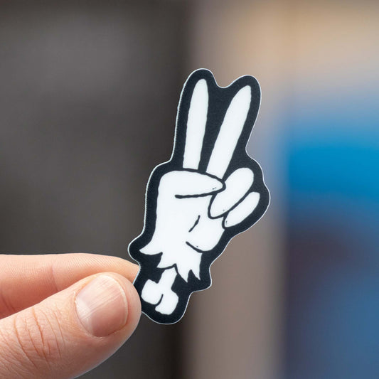 Zombie Peace Hand | Glow-in-the-Dark Sticker