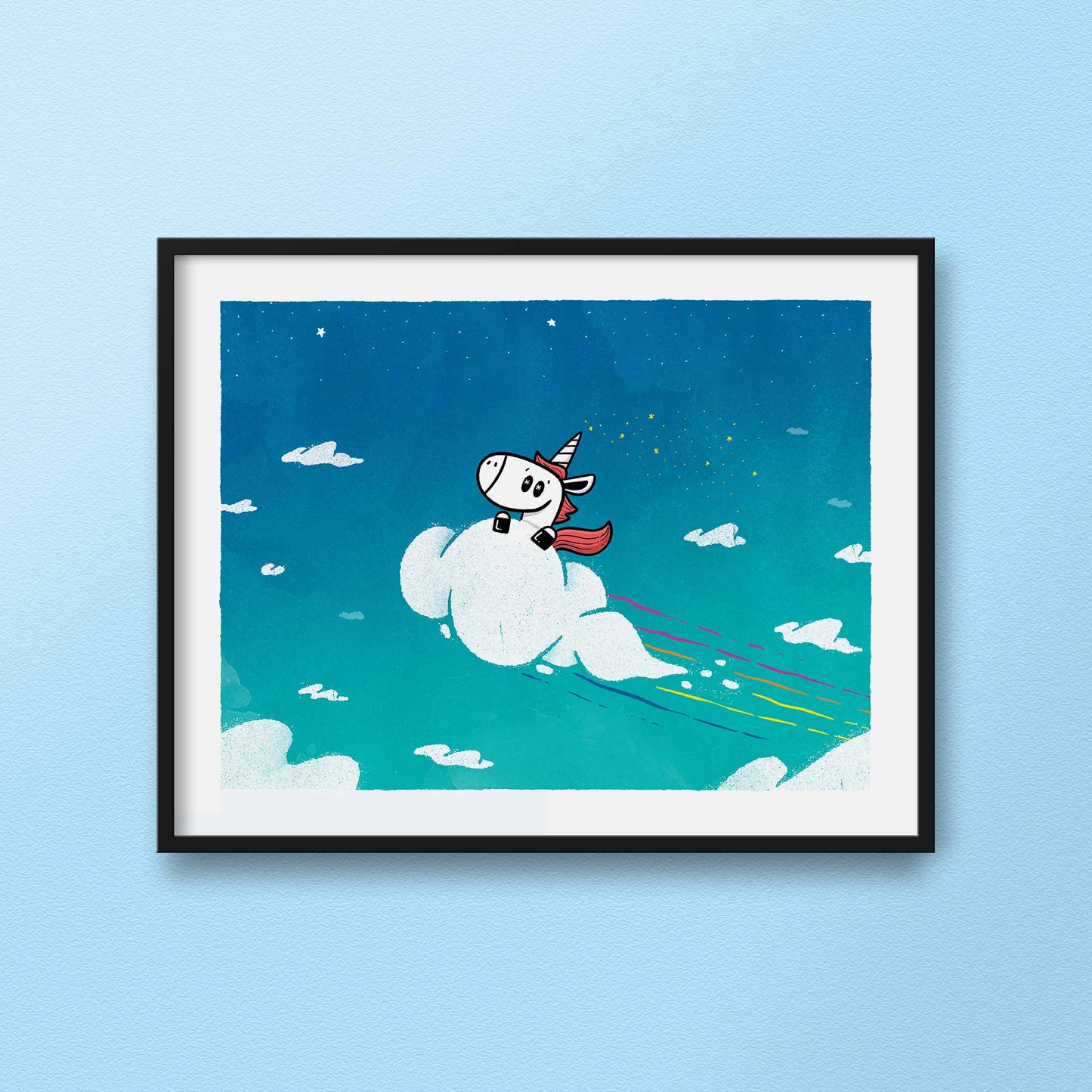 Unicorn on a Cloud | Art Print