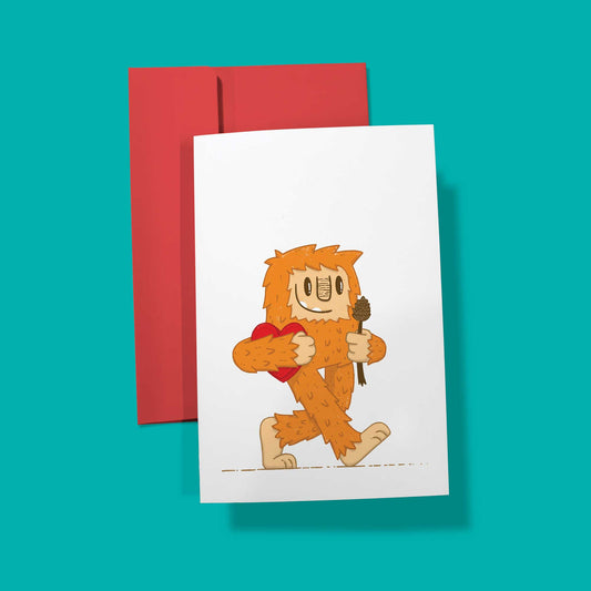 Bigfoot | Valentine's Day Greeting Card