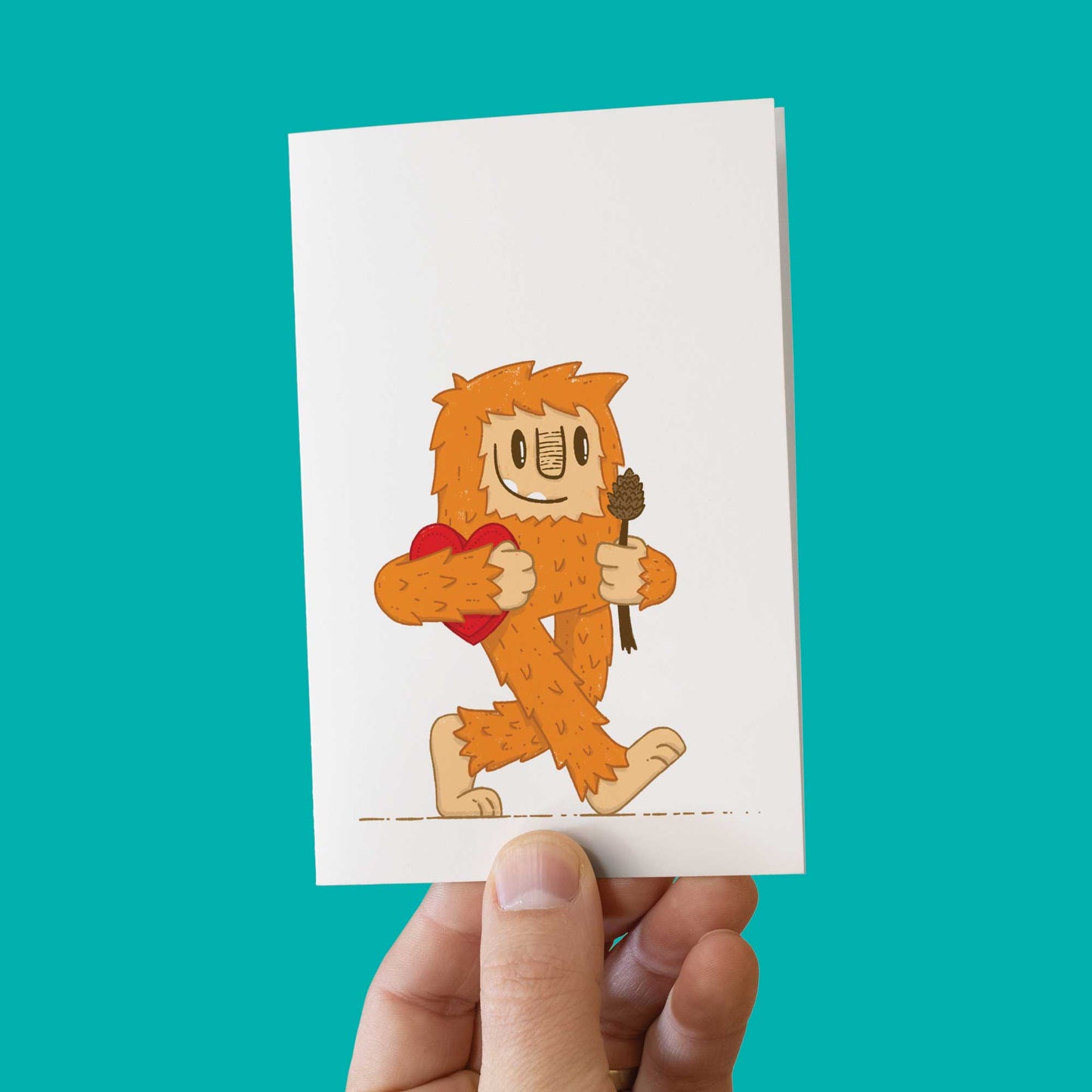 Bigfoot | Valentine's Day Greeting Card