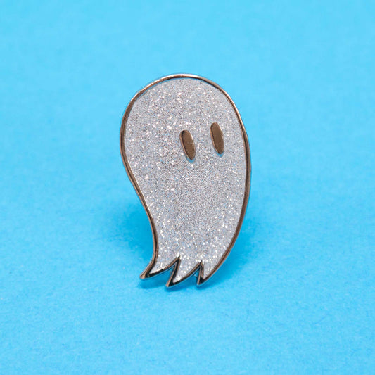 Fred the Ghost | Glitter Enamel Pin