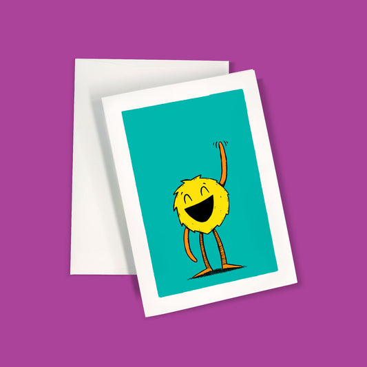 Waving Monster | Greeting Card