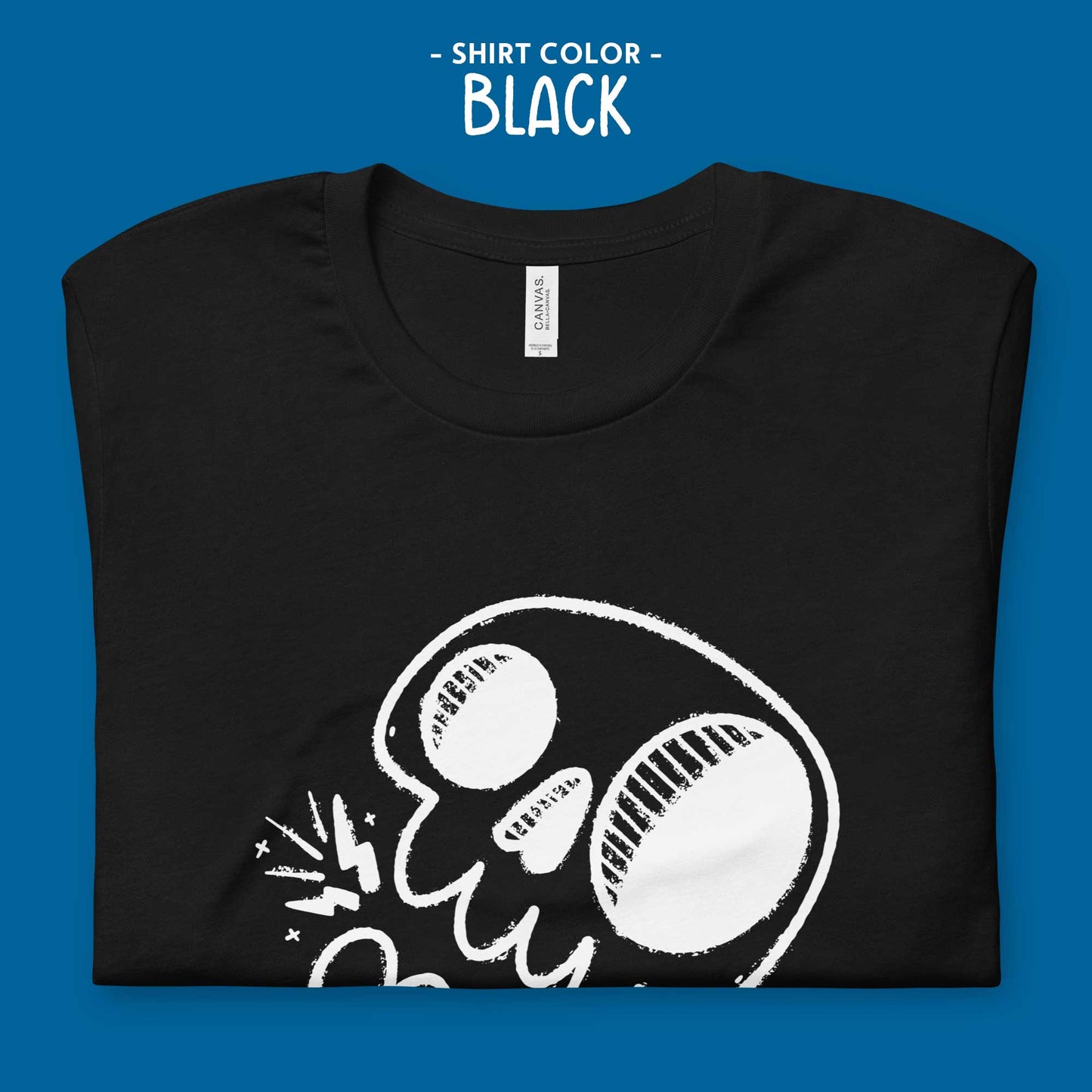 black lightning skull shirt